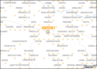 map of Honnay