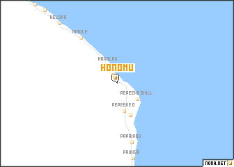 map of Honomu
