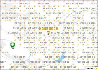 map of Honsbach