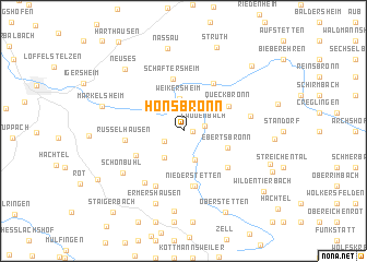 map of Honsbronn