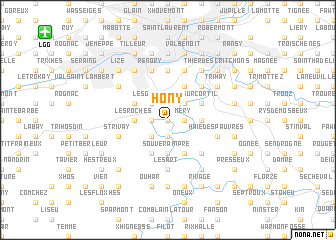 map of Hony