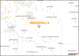 map of Hooker Hills