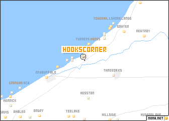 map of Hooks Corner