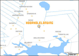 map of Hoophole Landing