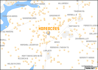 map of Hope Acres