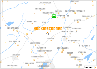 map of Hopkins Corner