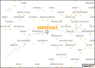 map of Hoppensen