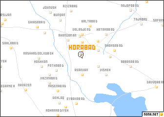 map of Ḩorābād