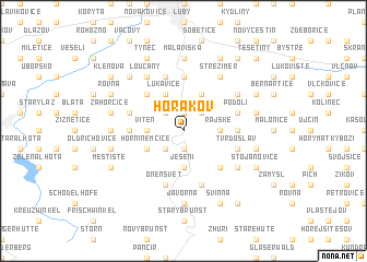 map of Hořákov