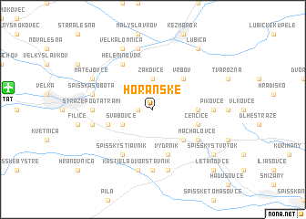 map of Horanské