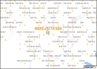 map of Hořejší Těšov