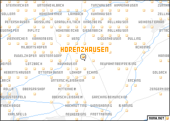 map of Hörenzhausen