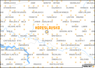 map of Horeslavsko