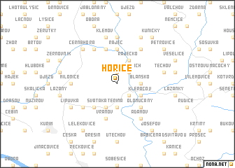 map of Hořice