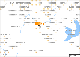 map of Horky