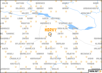 map of Horky