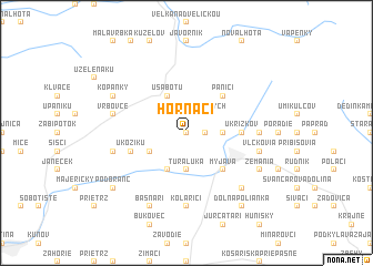 map of Hornáci