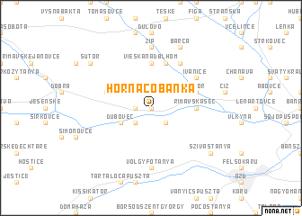 map of Horná Čobánka