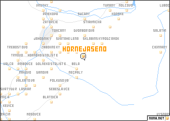 map of Horné Jaseno