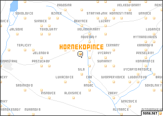 map of Horné Kopince