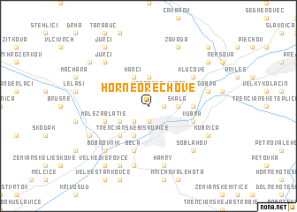 map of Horné Orechové