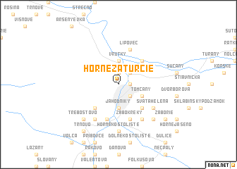 map of Horné Záturčie