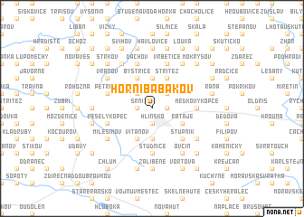 map of Horní Babákov