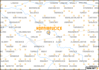 map of Horní Bručice