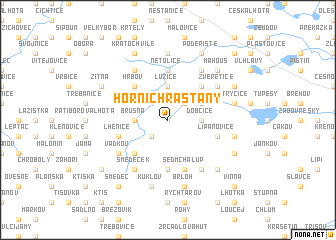 map of Horní Chrášťany