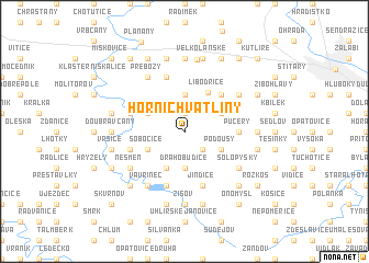 map of Horní Chvatliny