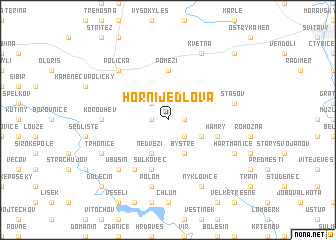 map of Horní Jedlová
