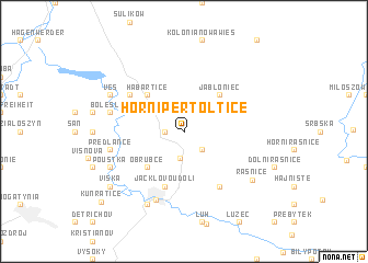 map of Horní Pertoltice
