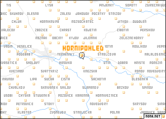 map of Horní Pohleď