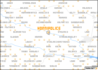 map of Horní Police