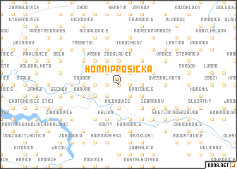 map of Horní Prosíčka