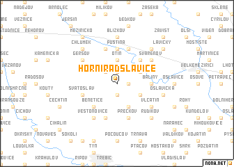 map of Horní Radslavice