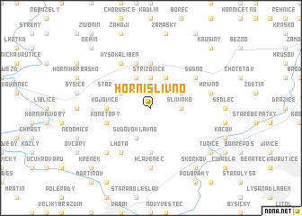 map of Horní Slivno