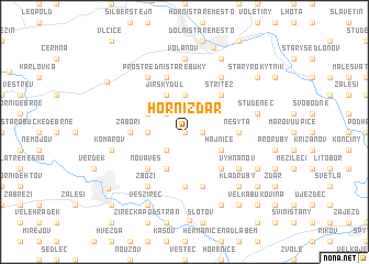 map of Horní Žďár