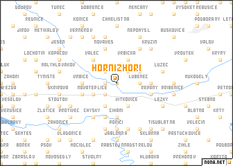 map of Horní Zhoří