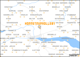 map of Hornstrup Mølleby