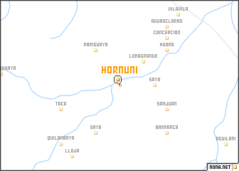 map of Hornuni