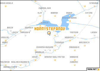 map of Horný Štefanov