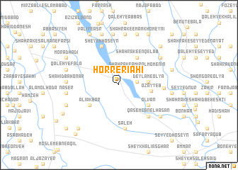 map of Ḩorr-e Rīāḩī