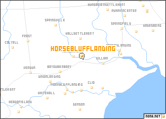 map of Horse Bluff Landing