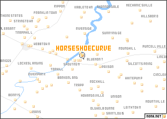 map of Horse Shoe Curve