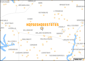 map of Horseshoe Estates