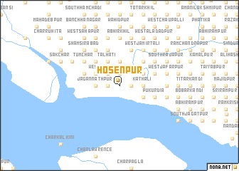 map of Hosenpur