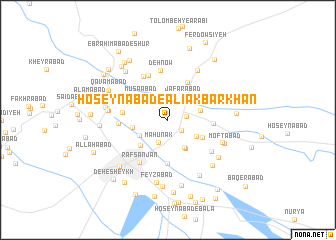 map of Ḩoseynābād-e ‘Alī Akbarkhān