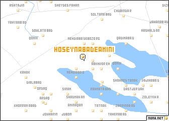 map of Ḩoseynābād-e Amīnī