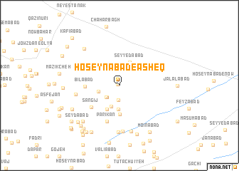 map of Ḩoseynābād-e‘Āsheq